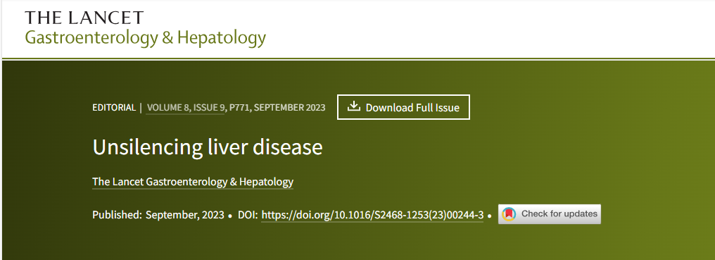 柳叶刀最新社评：让肝病不再沉默，大力推动FibroScan的普及性